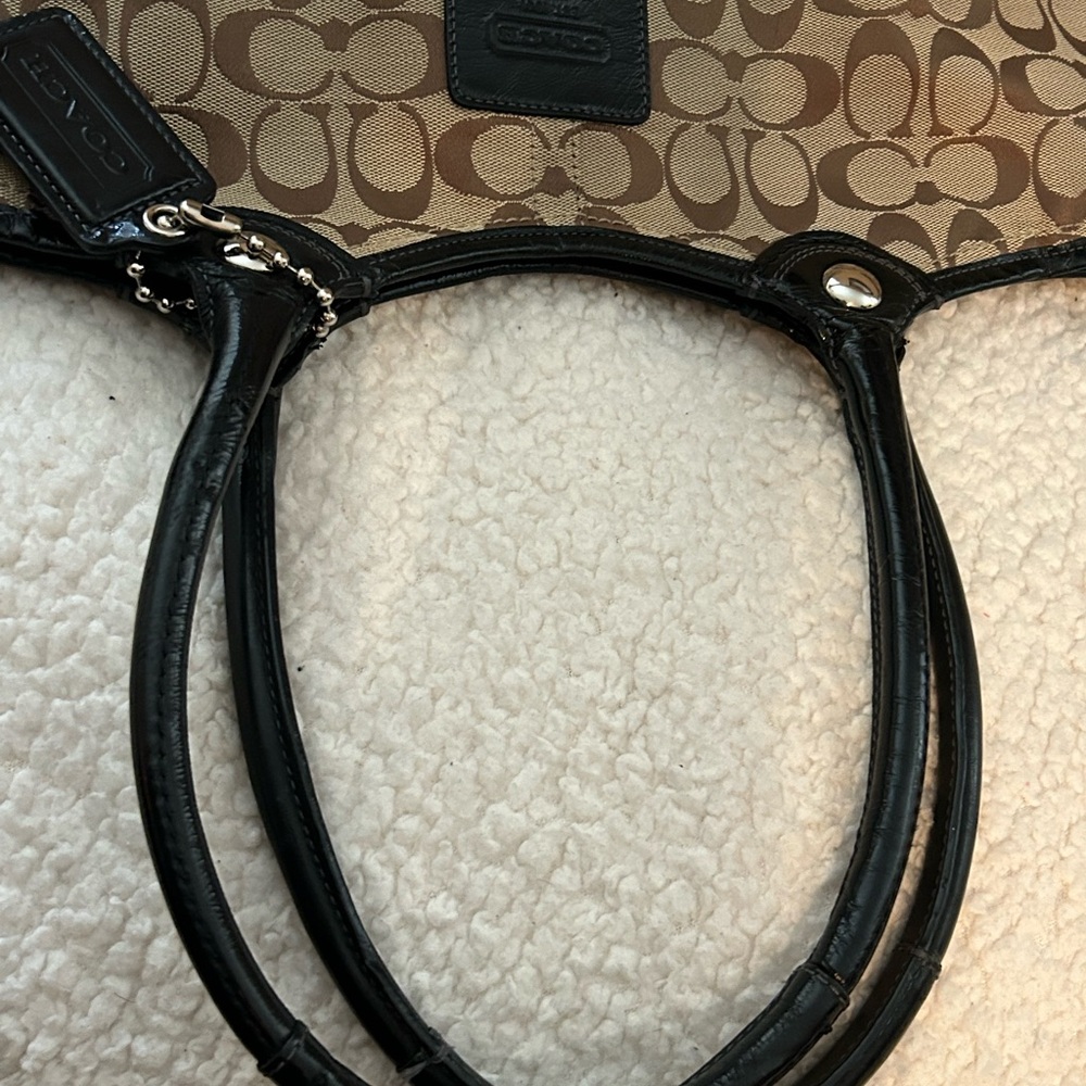 Coach Brown Signature Tote Bag - Picture 5 of 6